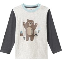 Baby Langarmshirt mit Bär-Print