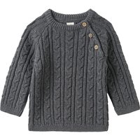 Newborn Pullover mit Zopfstrick