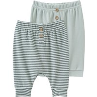 2 Newborn Fleecehosen mit Zierknöpfen