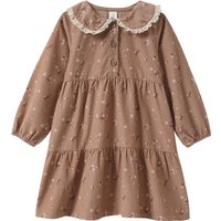 Baby Cord-Kleid mit Blumen allover