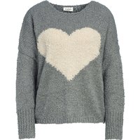 Damen Strickpullover mit Herz-Motiv