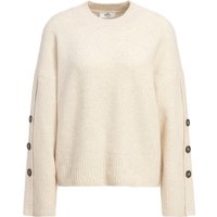 Damen Strickpullover mit Zierknöpfen