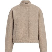 Damen Teddyjacke Druckknopfleiste