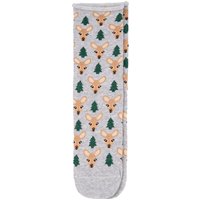 1 Paar Damen Weihnachtssocken mit Rehen