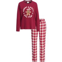 Damen Weihnachtsschlafanzug mit Applikation