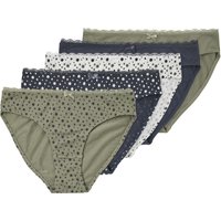 5 Damen Slips mit Bio-Baumwolle