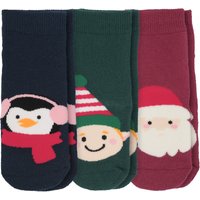 3 Paar Baby Weihnachtssocken aus Frottee
