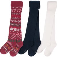 3 Mädchen Weihnachtsstrumpfhosen im Set