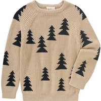 Jungen Strickpullover mit Tannen-Allover