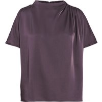 Damen Satin-Bluse mit Faltendetail