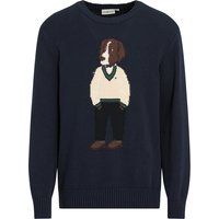 Herren Strickpullover mit Hunde-Motiv