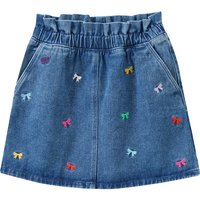 Mädchen Jeansrock mit Stickerei