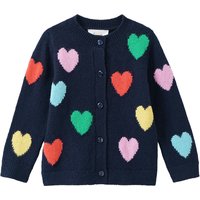 Baby Strickjacke mit Herz-Allover