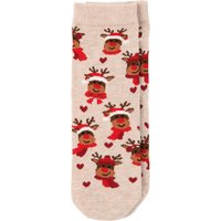 1 Paar Mädchen Weihnachtssocken mit Rentieren