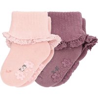 2 Paar Baby Socken mit Rüschen