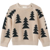 Baby Strickpullover mit Tannen-Allover