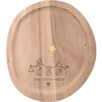 Holzteller im weihnachtlichen Design