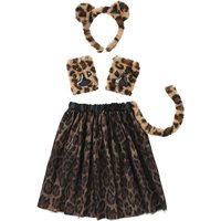 Kostüm-Set Leopard 3-teilig