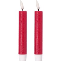 2 LED-Stabkerzen aus Wachs