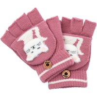 Mädchen Handschuhe mit Katzen-Motiv