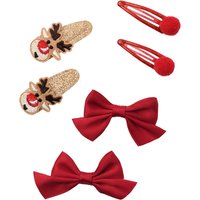 6 Haarspangen im Weihnachtslook