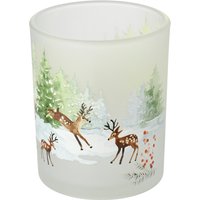 Kleines Windlicht im weihnachtlichen Design