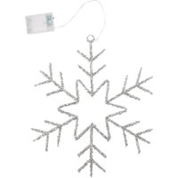 LED-Schneeflocke in Glitzer-Optik
