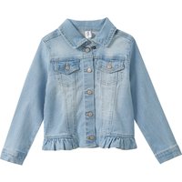 Mädchen Jeansjacke mit Rüschendetail