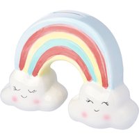 Spardose in Regenbogen-Form