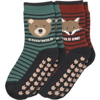 2 Paar Jungen Stoppersocken mit Streifen