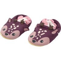 Baby Leder-Krabbelschuhe mit Reh-Motiv