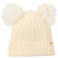 Mädchen Strickmütze mit Bommeln