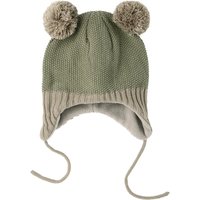 Baby Strickmütze mit Bommeln