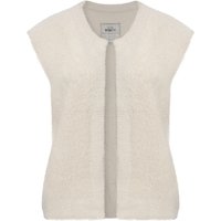 Damen Strickweste mit gerippten Abschlüssen