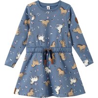 Mädchen Sweatkleid mit Pferde-Allover