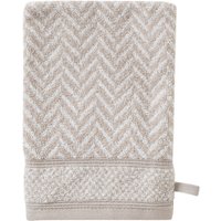 Waschhandschuh mit Fischgrät-Muster