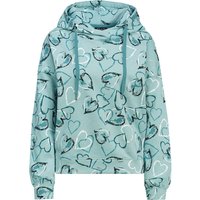 Damen Hoodie mit Herz-Allover