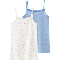 2 Mädchen Unterhemden mit Spitze