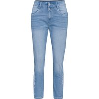 Damen Slim-Jeans in Used-Waschung