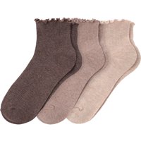 3 Paar Damen Sneaker-Socken mit Bio-Baumwolle