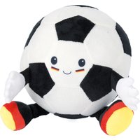Plüschfußball mit Gesicht