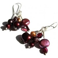 LA Jewellery Red Dusk Recycled Silver Earrings