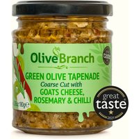 Olive Branch Chunky Tapenade - Green Olives With Goats Cheese Rosemary & Chilli - 180g