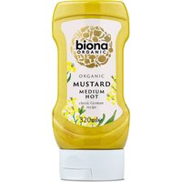 Biona Organic Medium Hot Squeezy Mustard - 320ml