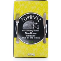 Fish 4 Ever Whole Sardines In Organic Olive Oil & Lemon - 120g