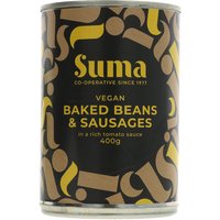 Suma Baked Beans with Lincolnshire Style Meat-Free Sausages - 400g