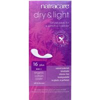 Natracare Organic Cotton Dry & Light Incontinence Pads - Plus - Pack of 16