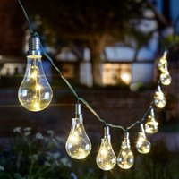 Solar Powered Eureka Lightbulb String Light - 10