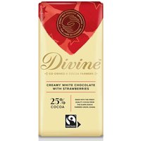 Divine White Chocolate with Strawberries - 90g