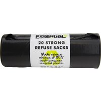 Essential Trading Recycled Refuse Sacks Roll - Roll of 20